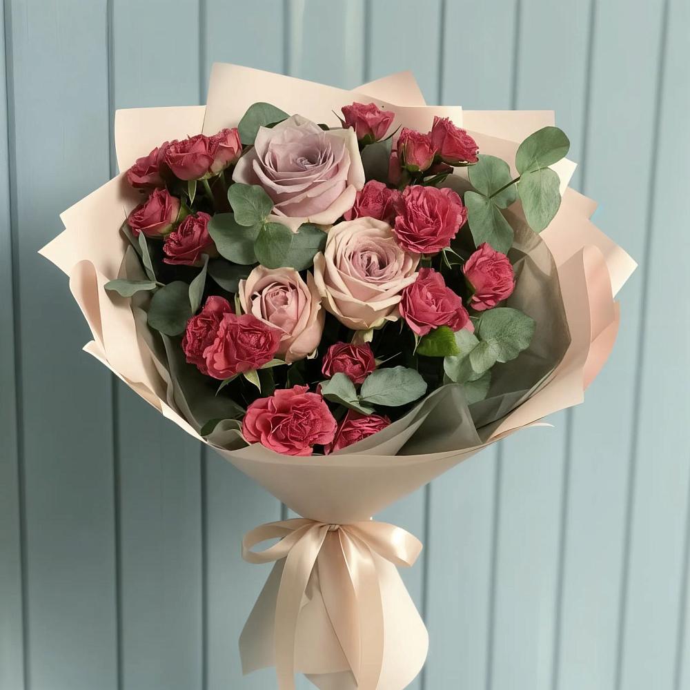 Букет цветов из: Гвоздики и Розы в Красная Долина