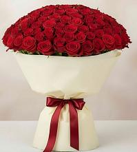 Букет 101 Красная роза Милано в Красная Долина