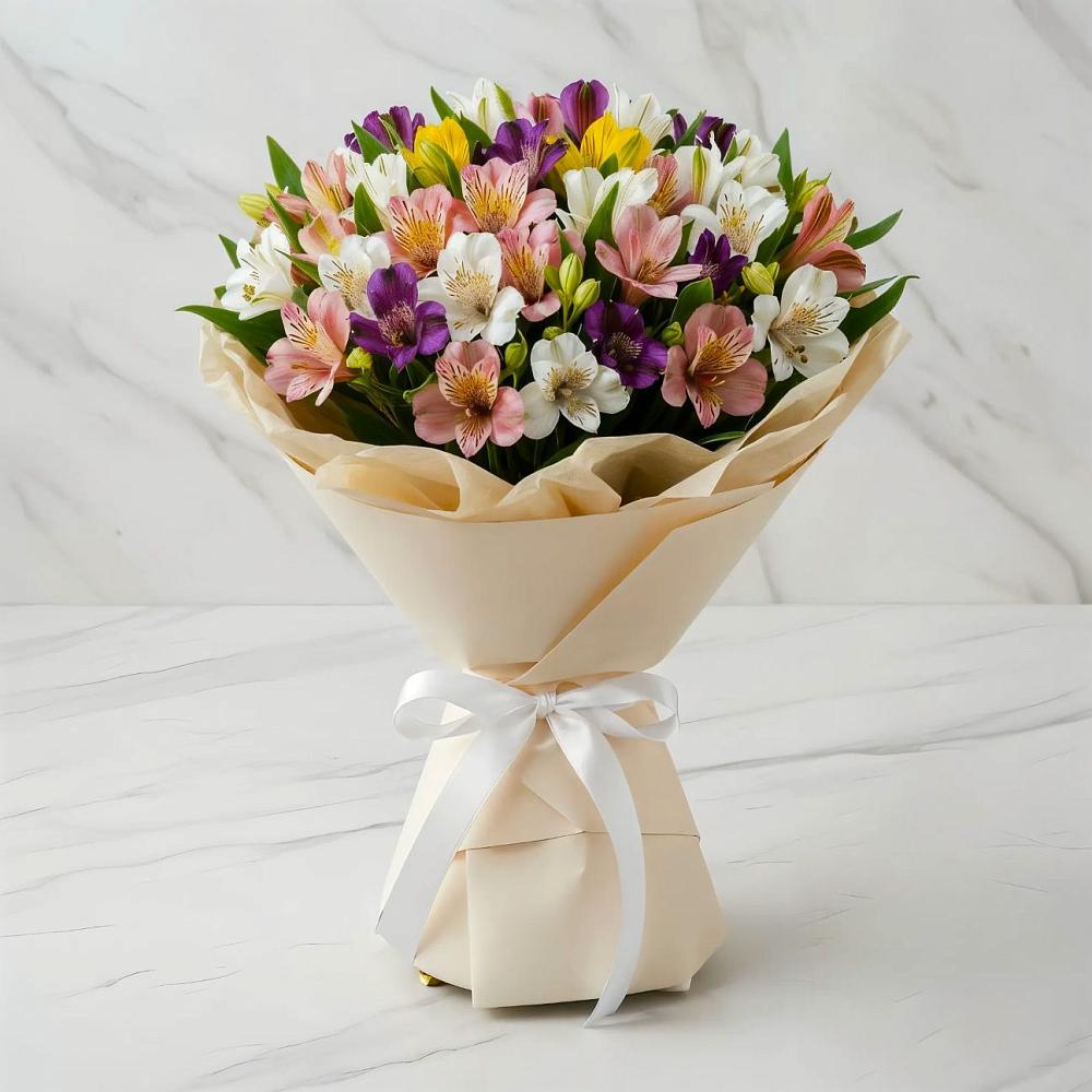 Букет цветов из: Альстромерии в Красная Долина