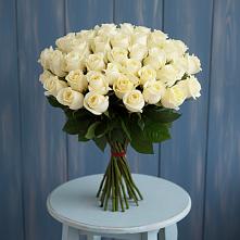 Букет 51 Белая роза Эдлесс Лав #REPLACE_PRED# Красная Долина