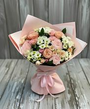 Букет цветов из:  Гвоздики, Розы и Хризантемы в Красная Долина