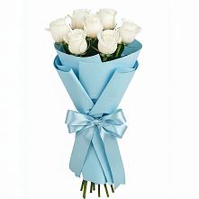 Букет 7 белых роз Проуд в Красная Долина