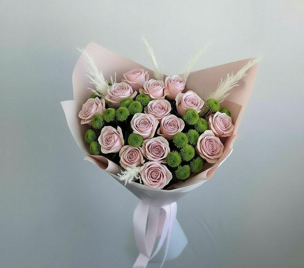 Букет цветов из: Розы и Хризантемы в Красная Долина