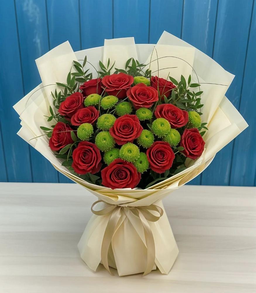 Букет цветов из: Розы и Хризантемы в Красная Долина