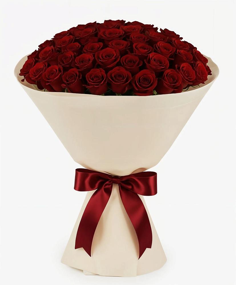 Букет 101 Бордовая роза Блэк Бакарра в Красная Долина